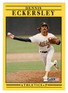 Dennis Eckersley - Oakland Athletics (MLB Baseball Card) 1991 Fleer # 6 Mint