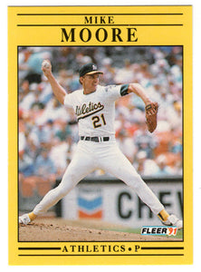 Mike Moore - Oakland Athletics (MLB Baseball Card) 1991 Fleer # 18 Mint