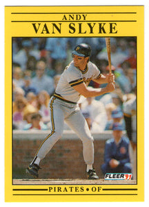 Andy Van Slyke - Pittsburgh Pirates (MLB Baseball Card) 1991 Fleer # 53 Mint