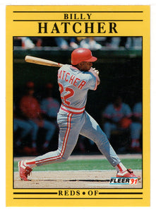 Billy Hatcher - Cincinnati Reds (MLB Baseball Card) 1991 Fleer # 66 Mint
