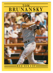 Tom Brunansky - Boston Red Sox (MLB Baseball Card) 1991 Fleer # 88 Mint