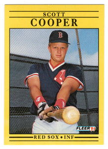 Scott Cooper - Boston Red Sox (MLB Baseball Card) 1991 Fleer # 91 Mint