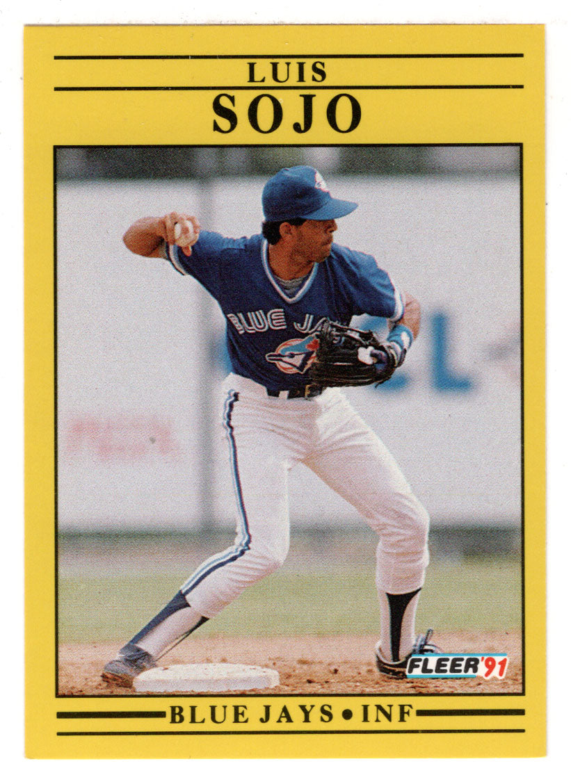 Luis Sojo Toronto Blue Jays (MLB Baseball Card) 1991 Fleer # 184 Mint