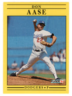 Don Aase - Los Angeles Dodgers (MLB Baseball Card) 1991 Fleer # 193 Mint