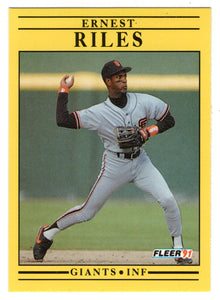 Ernest Riles - San Francisco Giants (MLB Baseball Card) 1991 Fleer # 271 Mint