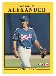 Gerald Alexander RC - Texas Rangers (MLB Baseball Card) 1991 Fleer # 278 Mint