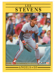 Lee Stevens - California Angels (MLB Baseball Card) 1991 Fleer # 327 Mint