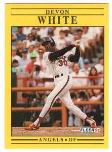 Devon White - California Angels (MLB Baseball Card) 1991 Fleer # 328 Mint