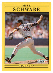 Mike Schwabe - Detroit Tigers (MLB Baseball Card) 1991 Fleer # 351 Mint