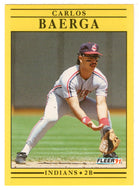 Carlos Baerga - Cleveland Indians (MLB Baseball Card) 1991 Fleer # 360 Mint