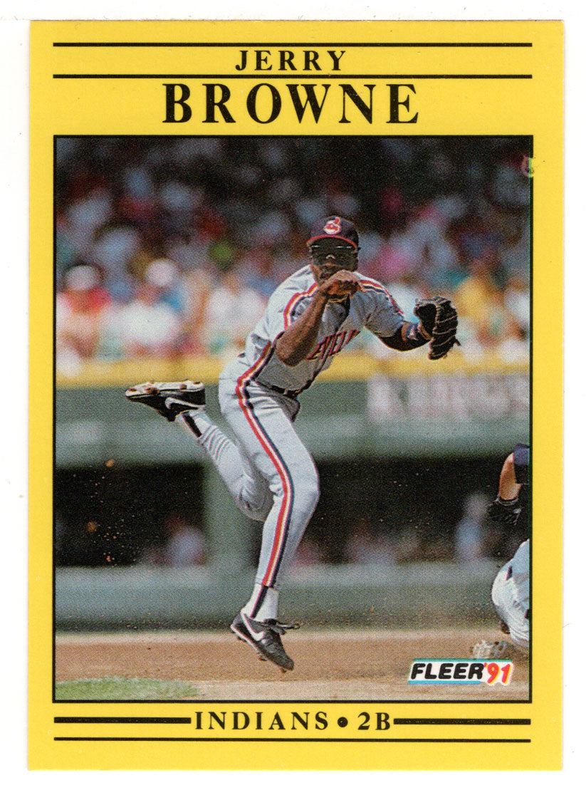 Jerry Browne - Cleveland Indians (MLB Baseball Card) 1991 Fleer # 363 Mint