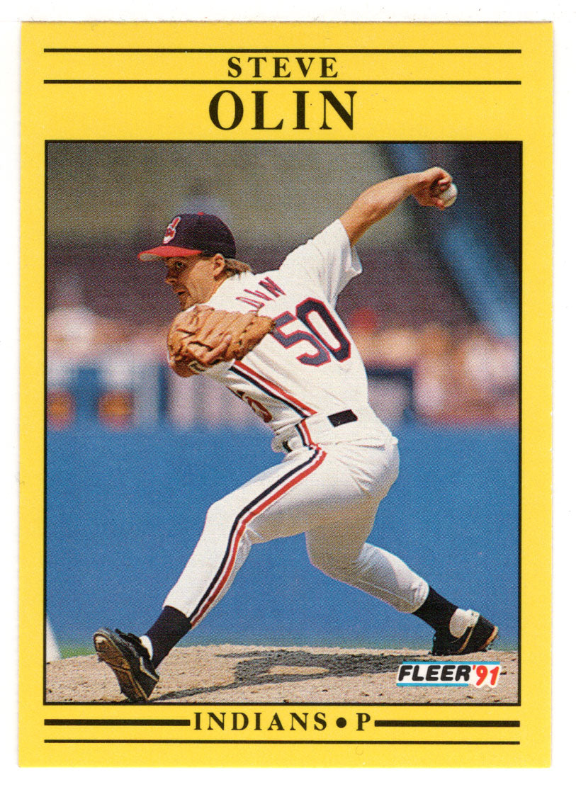 Steve Olin - Cleveland Indians (MLB Baseball Card) 1991 Fleer # 374 Mint