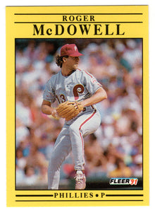 Roger McDowell - Philadelphia Phillies (MLB Baseball Card) 1991 Fleer # 405 Mint