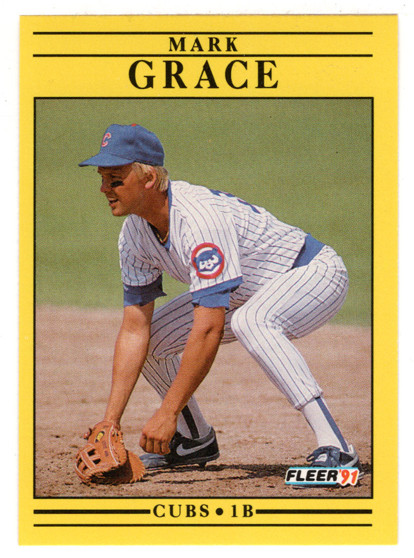 Mark Grace - Chicago Cubs (MLB Baseball Card) 1991 Fleer # 422 Mint