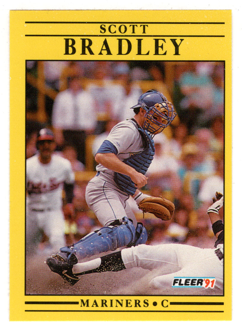 Scott Bradley - Seattle Mariners (MLB Baseball Card) 1991 Fleer # 443 Mint