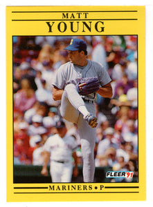 Matt Young - Seattle Mariners (MLB Baseball Card) 1991 Fleer # 465 Mint