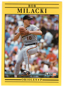 Bob Milacki - Baltimore Orioles (MLB Baseball Card) 1991 Fleer # 483 Mint