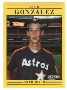 Luis Gonzalez RC - Houston Astros (MLB Baseball Card) 1991 Fleer # 507 Mint