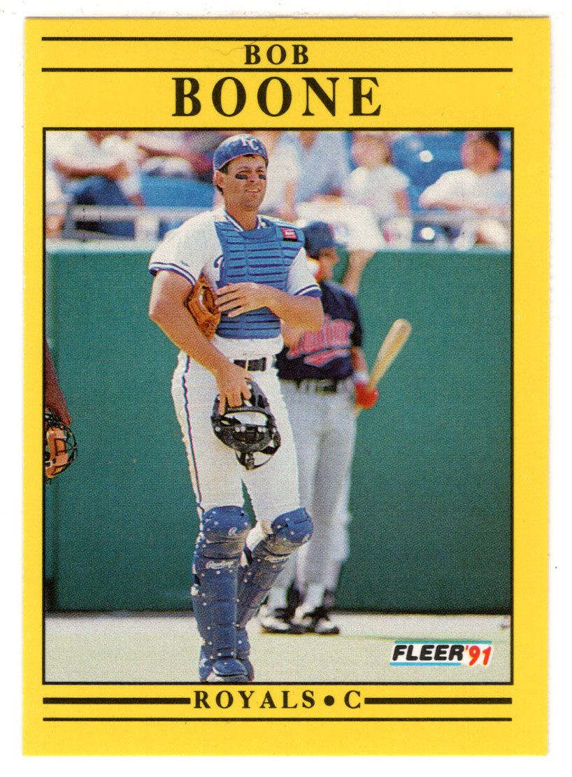 Bob Boone - Kansas City Royals (MLB Baseball Card) 1991 Fleer # 551 Mint