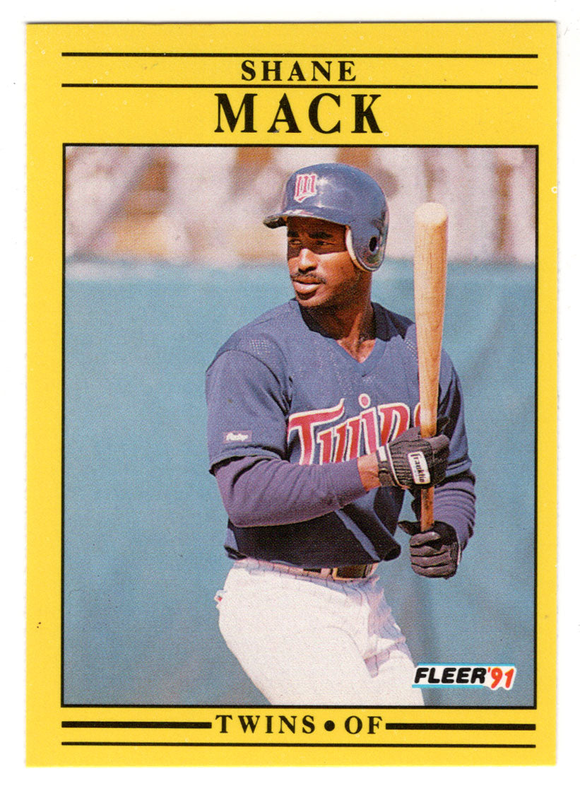 Shane Mack - Minnesota Twins (MLB Baseball Card) 1991 Fleer # 618 Mint