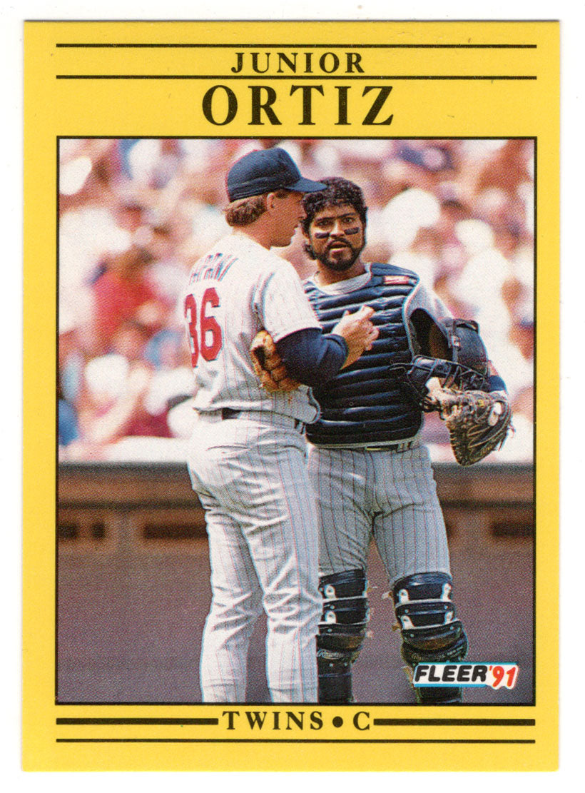 Junior Ortiz - Minnesota Twins (MLB Baseball Card) 1991 Fleer # 622 Mint