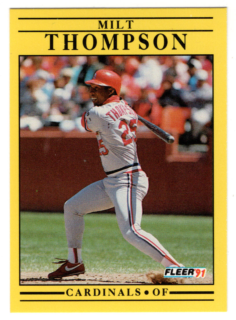 Milt Thompson - St. Louis Cardinals (MLB Baseball Card) 1991 Fleer # 649 Mint