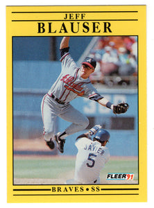 Jeff Blauser - Atlanta Braves (MLB Baseball Card) 1991 Fleer # 683 Mint