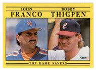 Bobby Thigpen - John Franco - Top Game Savers (MLB Baseball Card) 1991 Fleer # 712 Mint
