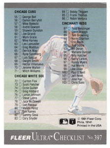 Checklist # 1 - Gregg Jefferies - New York Mets (MLB Baseball Card) 1991 Fleer Ultra # 397 Mint