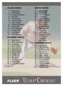 Checklist # 1 - Gregg Jefferies - New York Mets (MLB Baseball Card) 1991 Fleer Ultra # 397 Mint