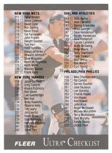 Checklist # 3 - Terry Kennedy - San Francisco Giants (MLB Baseball Card) 1991 Fleer Ultra # 399 Mint
