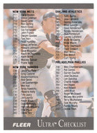 Checklist # 3 - Terry Kennedy - San Francisco Giants (MLB Baseball Card) 1991 Fleer Ultra # 399 Mint