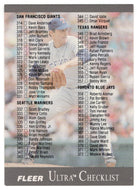 Checklist # 4 - Nolan Ryan - Texas Rangers (MLB Baseball Card) 1991 Fleer Ultra # 400 Mint