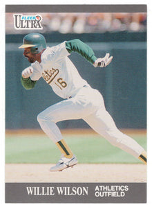 Willie Wilson - Oakland Athletics (MLB Baseball Card) 1991 Fleer Ultra Update # U-48 Mint