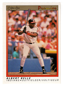 Albert Belle - Cleveland Indians (MLB Baseball Card) 1991 O-Pee-Chee Premier # 8 NM/MT