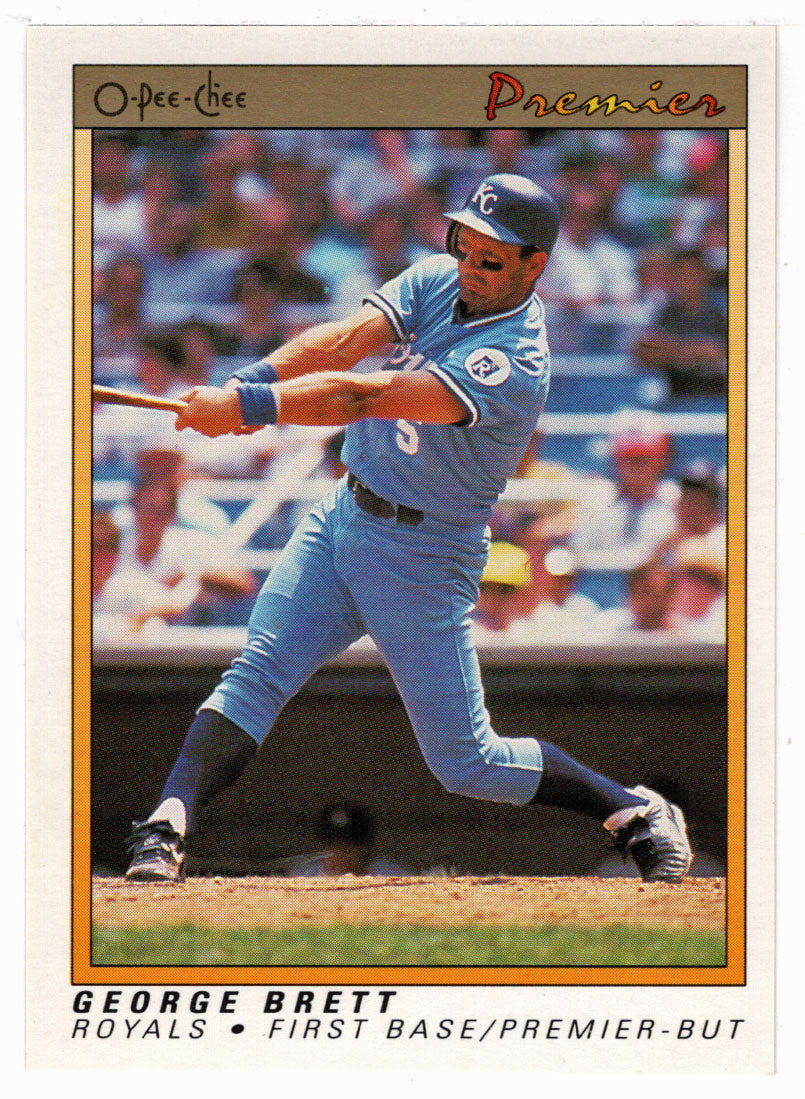 George Brett - Kansas City Royals (MLB Baseball Card) 1991 O-Pee-Chee Premier # 14 NM/MT