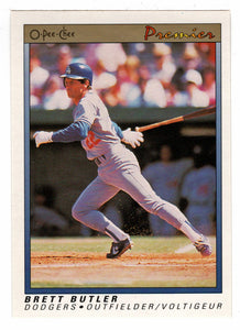 Brett Butler - Los Angeles Dodgers (MLB Baseball Card) 1991 O-Pee-Chee Premier # 16 NM/MT