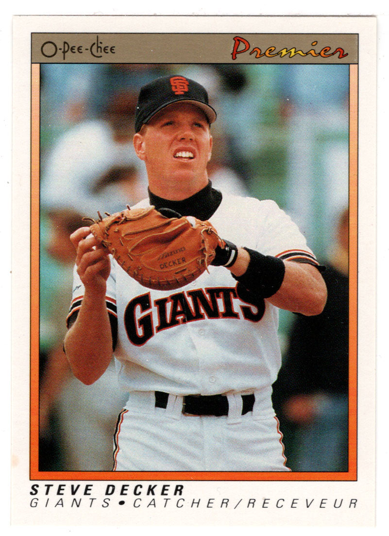 Steve Decker - San Francisco Giants (MLB Baseball Card) 1991 O-Pee-Chee Premier # 33 NM/MT