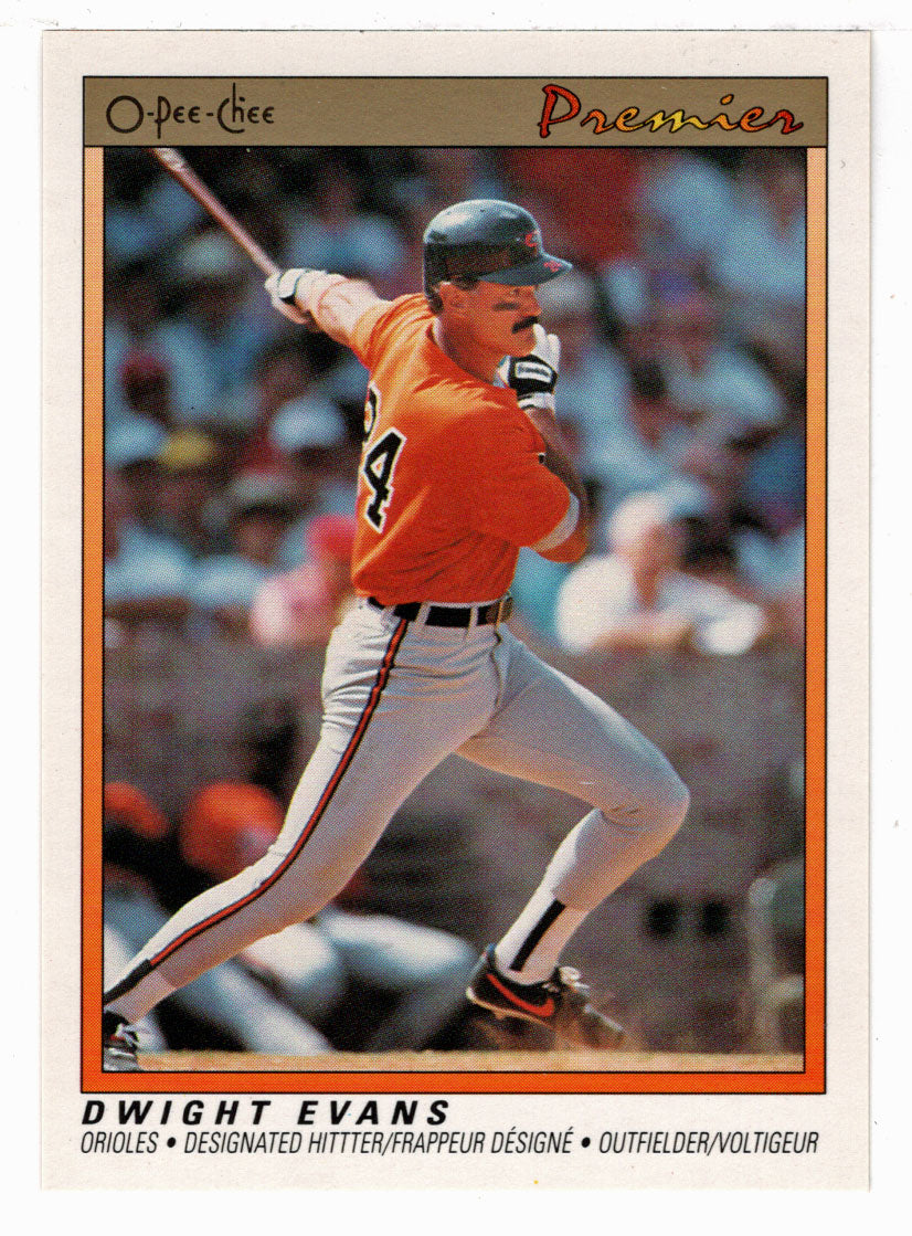 Dwight Evans - Baltimore Orioles (MLB Baseball Card) 1991 O-Pee-Chee Premier # 39 NM/MT