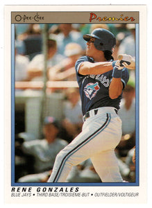 Rene Gonzales - Toronto Blue Jays (MLB Baseball Card) 1991 O-Pee-Chee Premier # 53 NM/MT