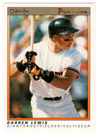 Darren Lewis - San Francisco Giants (MLB Baseball Card) 1991 O-Pee-Chee Premier # 73 NM/MT