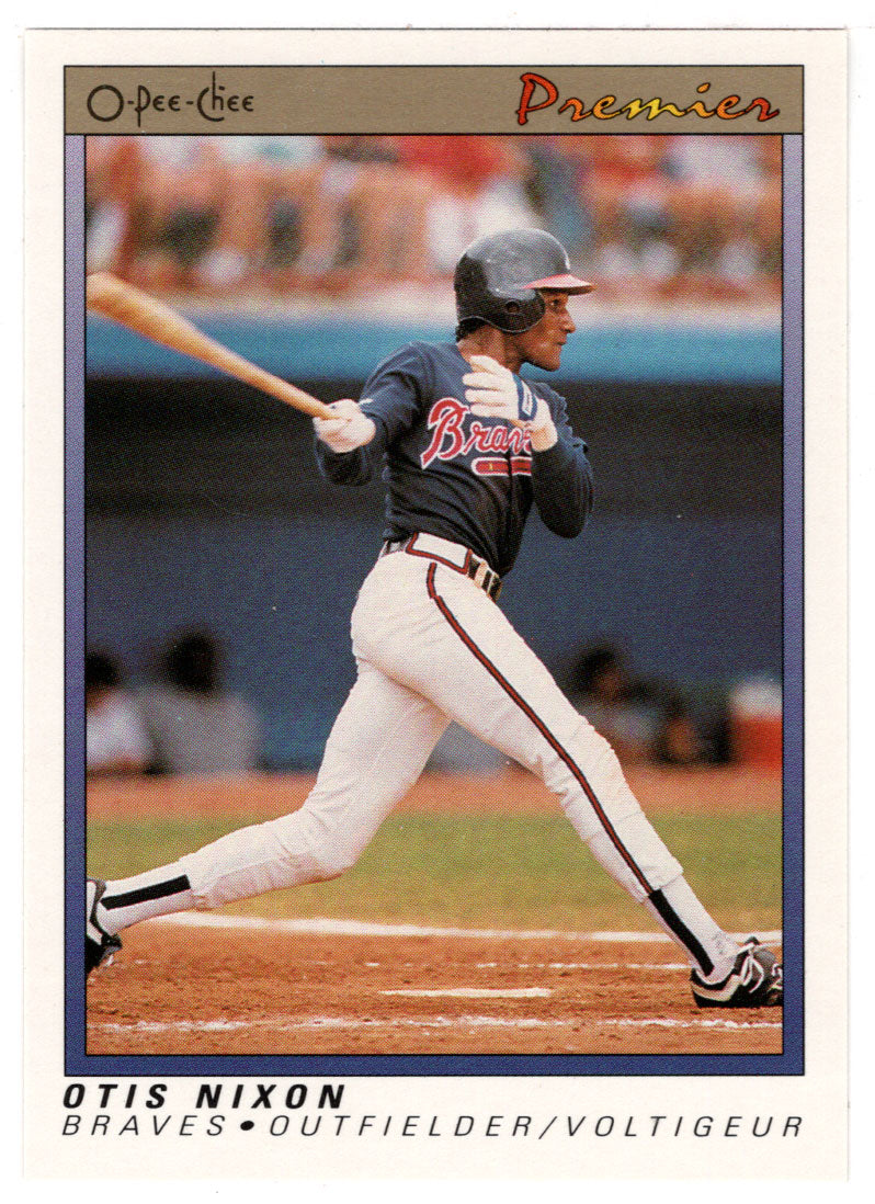 Otis Nixon - Atlanta Braves (MLB Baseball Card) 1991 O-Pee-Chee Premier # 89 NM/MT