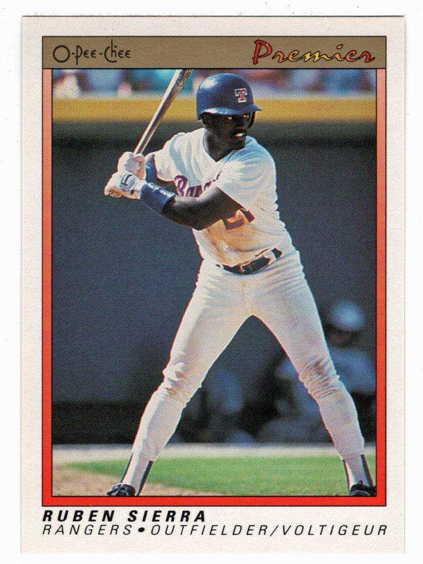 Ruben Sierra - Texas Rangers (MLB Baseball Card) 1991 O-Pee-Chee Premier # 109 NM/MT