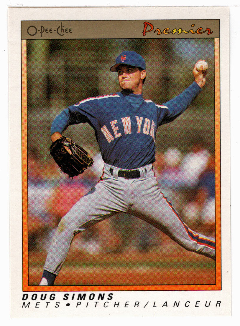 Doug Simons - New York Mets (MLB Baseball Card) 1991 O-Pee-Chee Premier # 110 NM/MT