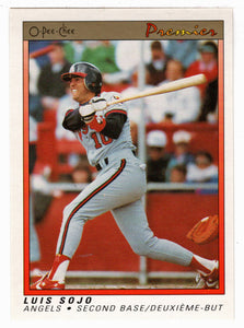 Luis Sojo - California Angeles (MLB Baseball Card) 1991 O-Pee-Chee Premier # 114 NM/MT