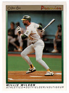 Willie Wilson - Oakland Athletics (MLB Baseball Card) 1991 O-Pee-Chee Premier # 129 NM/MT