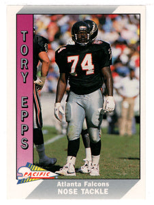 Tory Epps - Atlanta Falcons (NFL Football Card) 1991 Pacific # 10 Mint