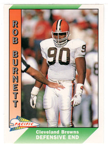 Rob Burnett RC - Cleveland Browns (NFL Football Card) 1991 Pacific # 91 Mint