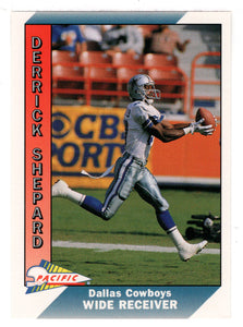 Derrick Shepard - Dallas Cowboys (NFL Football Card) 1991 Pacific # 106 Mint