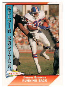 Melvin Bratton - Denver Broncos (NFL Football Card) 1991 Pacific # 112 Mint